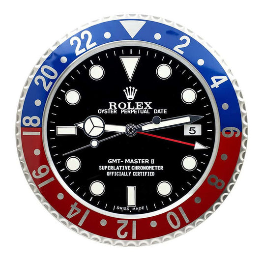 Blue & Red "PEPSI" GMT-Master II Rolex Wall Clock