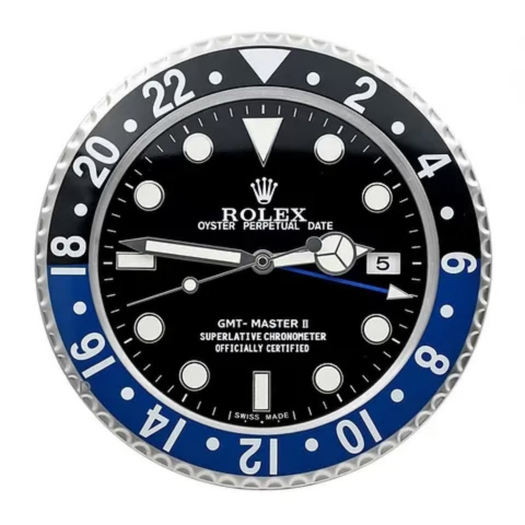 Black & Blue "BATMAN" GMT-MASTER II Rolex Wall Clock